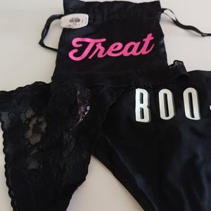 Victoria Secret Black lingerie set trick treat